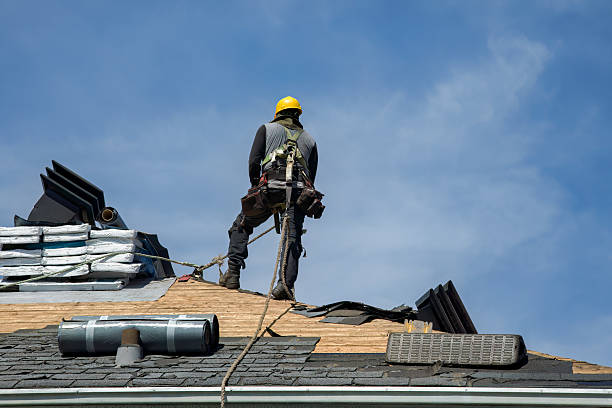 Professional Gutter Installation technician working in Ouaquaga, NY